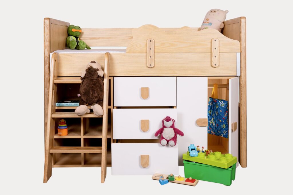 Lion Rock Wooden Kids Loft Bed