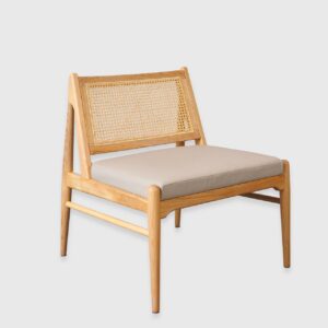 藤編原木休閑椅